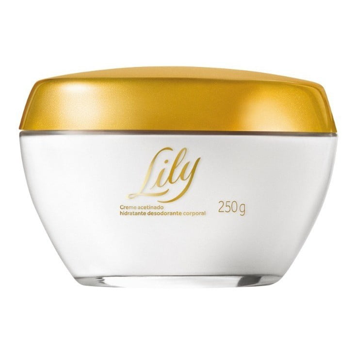 Creme Acetinado Hidratante Desodorante Corporal Lily 250g