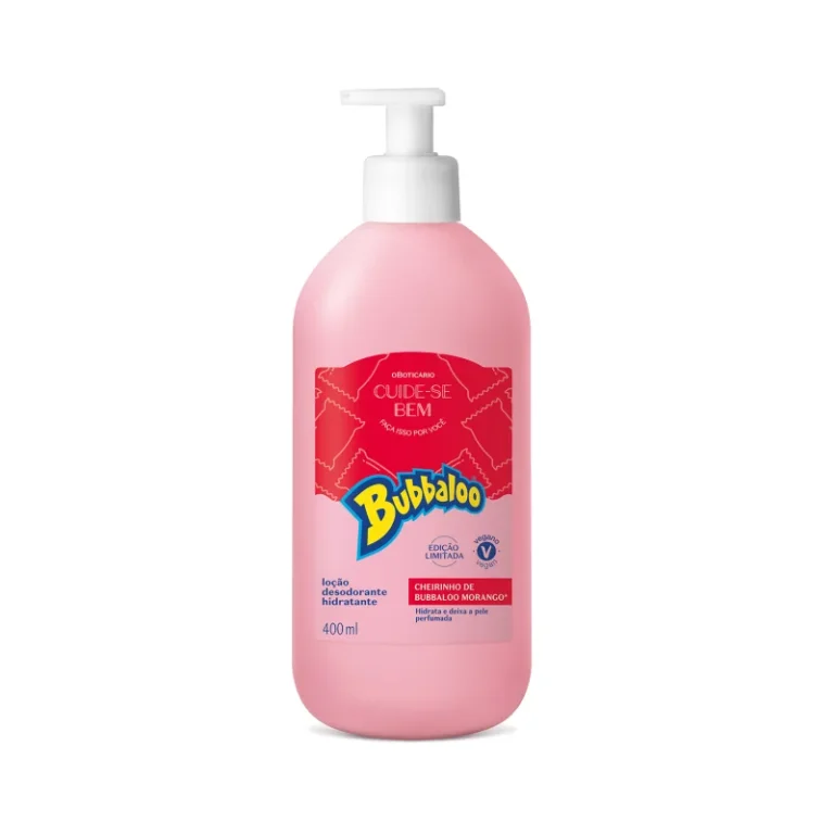 Loção Hidratante Desodorante Corporal Cuide-se Bem Bubbaloo Morango 400ml