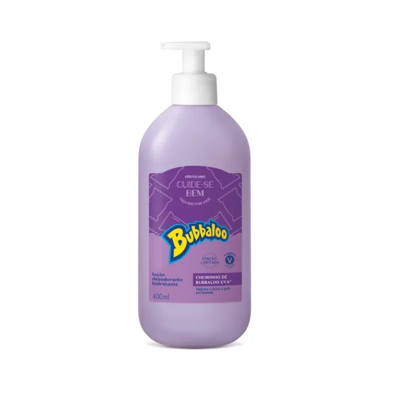 Loção Hidratante Desodorante Corporal Cuide-se Bem Bubbaloo Uva 400ml