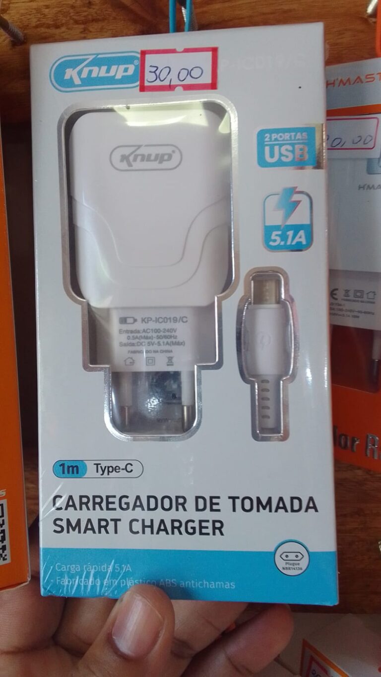 Carregador de celular de tomada smart